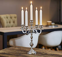 Підсвічник, канделябр металевий на 5 свічок Варас 35 см