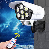Вуличний ліхтар у вигляді камери Solar SENSOR LIGHT з датчиком руху і пультом управління сонячною батареєю, фото 3
