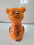 Статуетка скарбничка "Тигр малишок" керамічна, Символ року, ручної роботи, фото 2