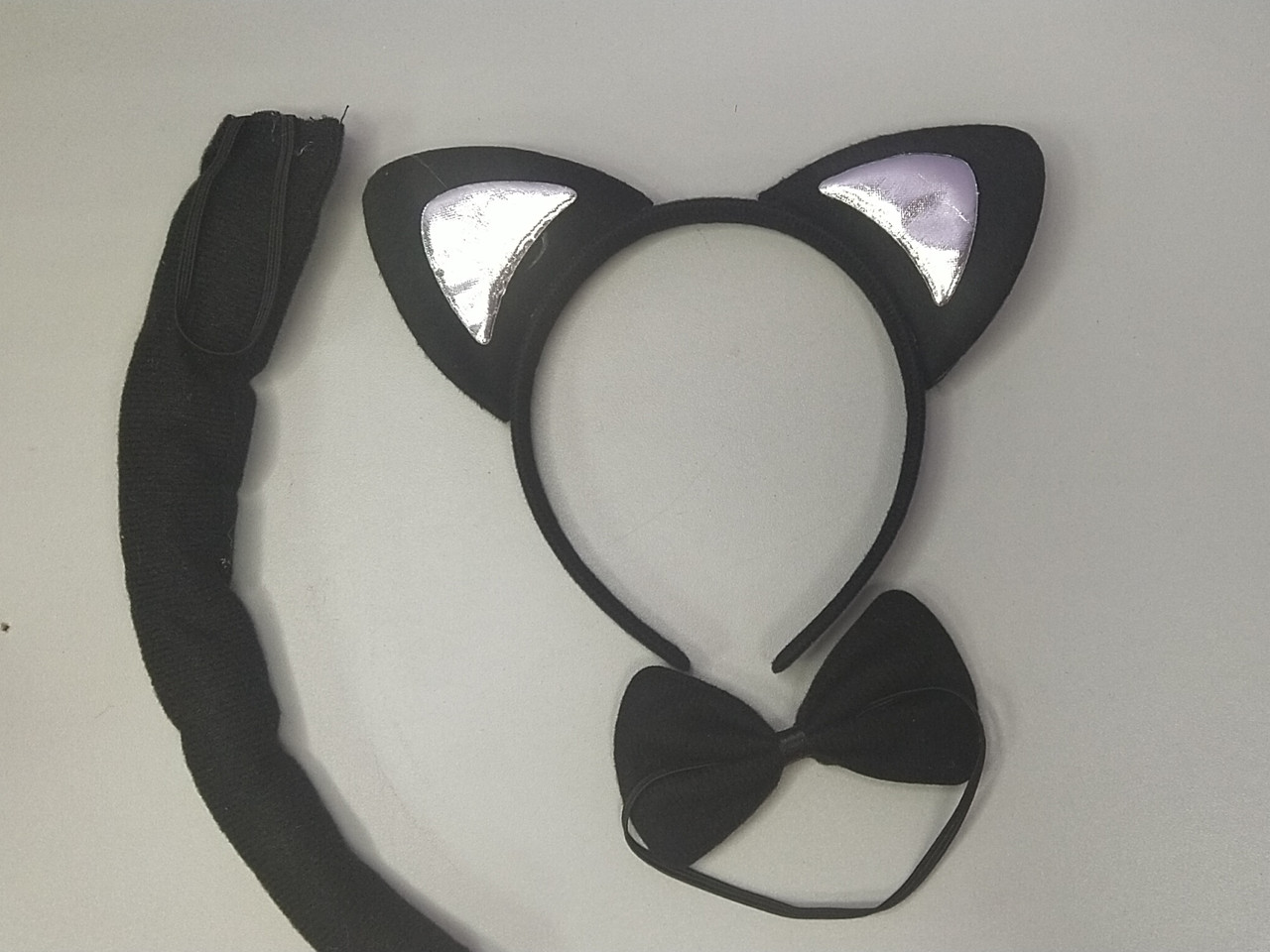 Набір карнавальний кіт вушка хвостик бантик, фото 1