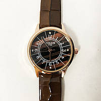 Стильные коричневые наручные часы женские. С блестящим ремешком. В чехле. GK-540 Модель 27687 (WS)