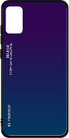 Стеклянный Чехол Samsung Galaxy A03s A037 (Glass Case) Фиолетовый