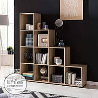 Стелаж драбинка 10 клітинок, полиця для книг і іграшок, роздільник кімнати 290 мм P-08