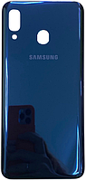 Задняя крышка Samsung A205 Galaxy A20 синяя Deep Blue оригинал + стекло камеры