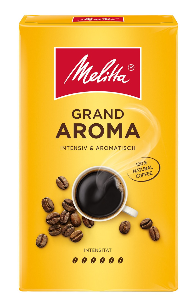 Міцна мелена кава Melitta Grand Aroma темна обсмаження 500 грамів, фото 1