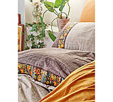 Комплект постільної білизни Cotton box ранфорс євро розмір Folk art Vizon-Sari, фото 3