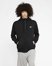 Худі чоловіче зі змійкою на всю довжину Nike Sportswear Club Fleece BV2645-010 Чорний XL