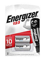 Батарейка Energizer CR123А Lithium, 3.0 V, 2шт, 94грн/шт