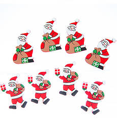 Маленькі прищіпки для фото "Санта" (8 шт)