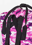 Жіночий яскравий рюкзак сумка повсякденний, міський, спортивний, для поїздок червоний, блакитний, рожевий камуфляж, фото 7