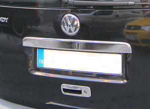Накладка на багажник (над номером) Volkswagen CADDY (Фольксваген кадді), 1 двері нерж.