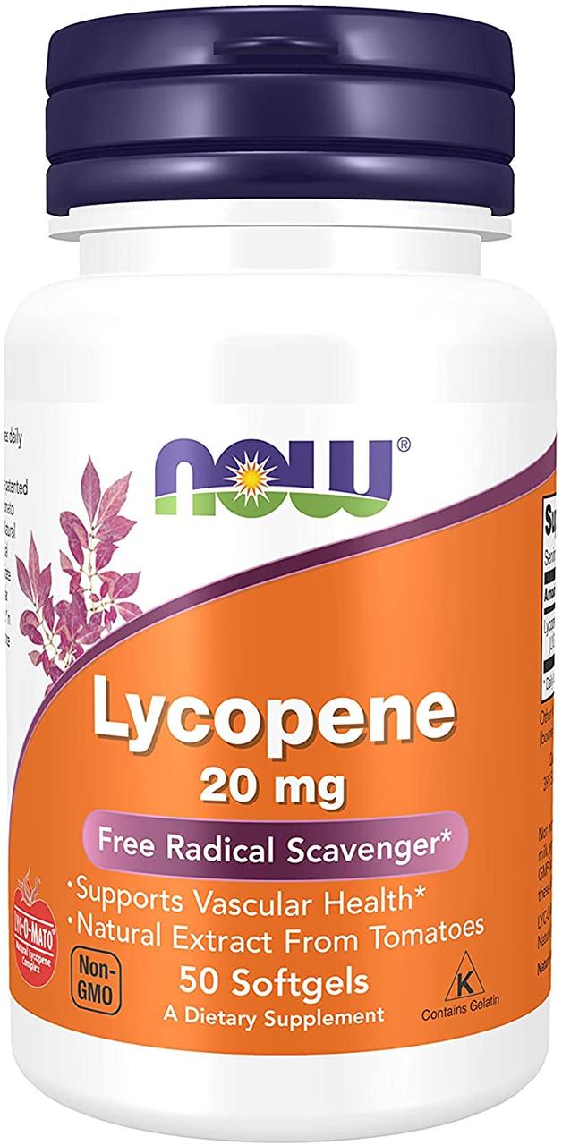 Now Foods Lycopene 20 mg 50 капсул (4384303861)