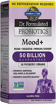 Garden of Life Dr. Formulated Probiotics Mood+ 50 Billion 60 капсул (4384303864)