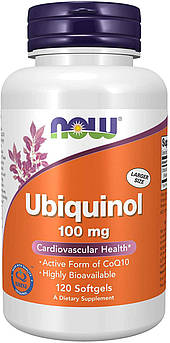Now Foods Ubiquinol 100 mg 120 капсул (4384303876)
