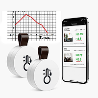 Реєстратор логгер температури та вологості, автономний Bluetooth 5.0 Engbird B2, 800 к точок, комплект 2 штуки