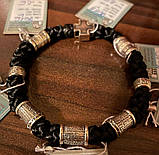 Чоловічі браслети ручної роботи зі сріблом, фото 2