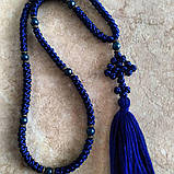 Подарункові чотки (сині зі сріблом), фото 2