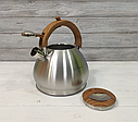 Чайник зі свистком 3,5 л з нержавіючої сталі Edenberg EB-1975, фото 3