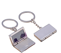 Брелок на ключи металл серебристый компьютер ноутбук открывается подарок программисту ноут