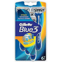 Станок Gillette 3 лезвия BLUE 3 6+2шт.в уп.