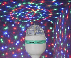 Диско лампа LED 399 + патрон, диско куля E27 220V, нічник (1189)