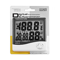 Термометр, гігрометр, метеостанція, годинник HTC-1 (0891)