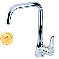 Змішувач AQUATICA HL Ø35 для кухні Г-гусак на гайці HL-4B230C (9734110)