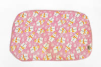 Клеенка-пеленка для девочки розовая Снеговик 50*70 см Murat Baby