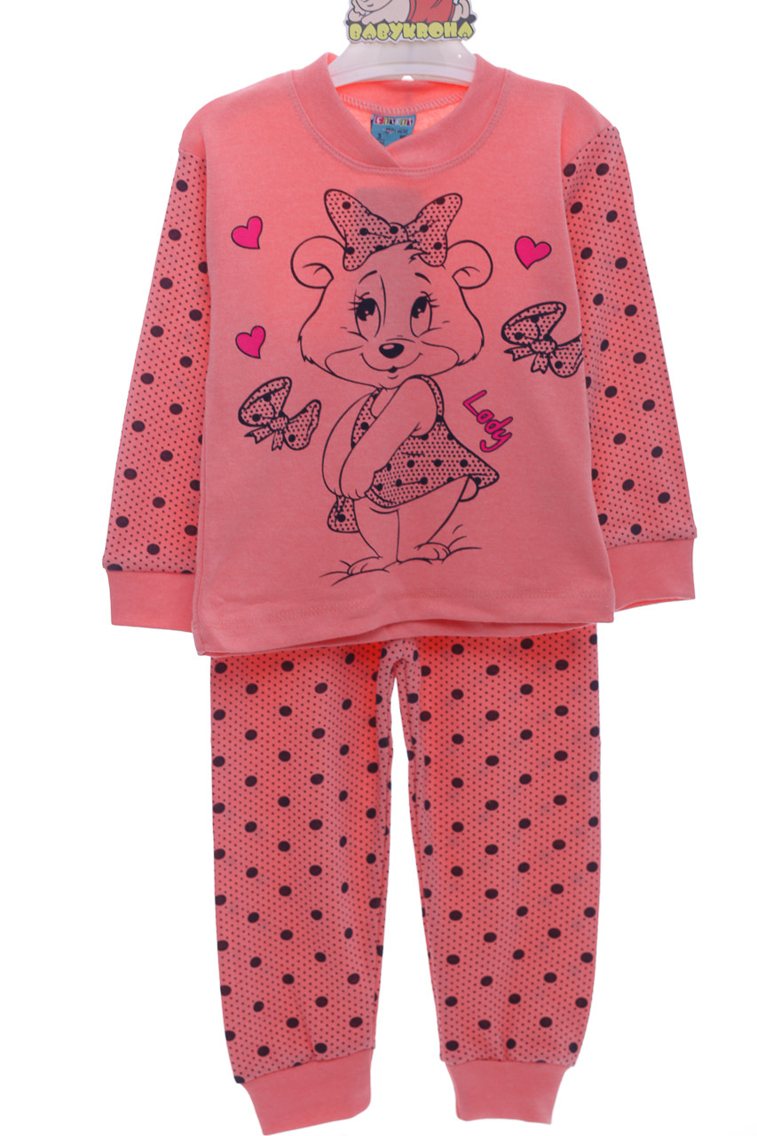 Піжама для дівчинки з леді Мішуткою рожева Cit Cit Kids