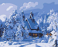 Картина по номерам Зимние и Новогодние сюжеты. Зимний домик, 40х50см, в термопакете, Artissimo (PN2727)