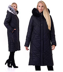 Пальто жіноче зимове з натуральним хутром розмір 52-70