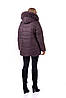 Модна жіноча куртка пуховик з натуральної опушенням розміри 48-62, фото 3