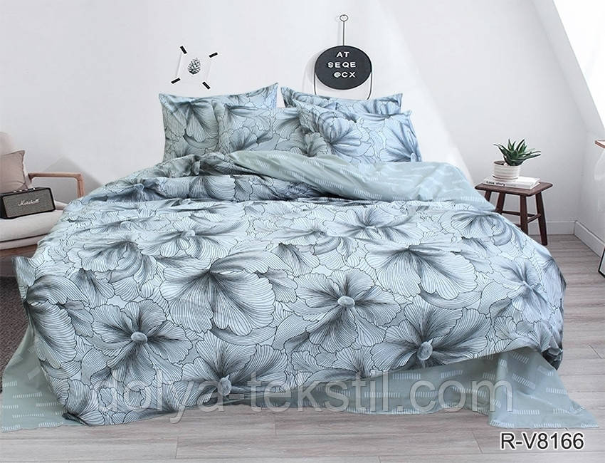 2-спальна постільна білизна з ранфорсу ТМ TAG, бавовна з компаньйоном R-V8166, фото 1