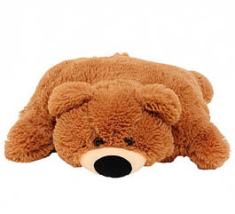 Подушка іграшка Аліна ведмедик 55 см коричнева ПМ2-кор