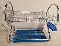 Стійка для зберігання посуду з піддоном Lidz 405х555х290 мм. Сушарки для посуду