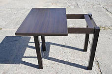 Стіл розкладний для маленької кухні Ажур Fusion Furniture, колір венге / стільниця вугольний камінь, фото 3