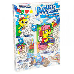 Дитячий набір для творчості"Aqua Painter" Danko Toys AQP-01 укр, водна розмальовка (Кошеня з телефоном) Поні в навушниках, Для