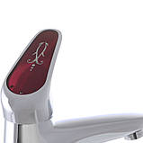 Змішувач для умивальника Haiba Magic 001 з червоною ручкою (HB0684), фото 3