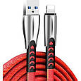 Кабель USB-Lightning 1м ColorWay, 2.4А, zinc alloy, червоний (CW-CBUL010-RD) (код 114651), фото 3