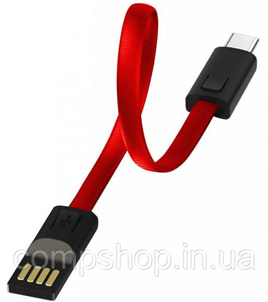 Кабель USB-Lightning 0.22м ColorWay, 2.4А, брелок, червоний (CW-CBUL021-RD) (код 114653), фото 1