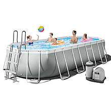 Каркасний басейн Intex 26798, 610 x 305 x 122 см (5678 л/год, сходи, тент, підстилка)