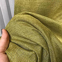 Штори легкі лляні ALBO оливкові 150×270 см, комплект 2 шт. (SH-M1-15), фото 8