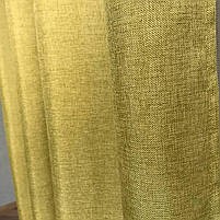 Штори легкі лляні ALBO оливкові 150×270 см, комплект 2 шт. (SH-M1-15), фото 7