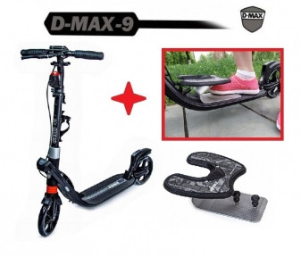Самокат Scale Sports D-Max-9 USA Чорний +【Підставка для дітей】+ LED-ліхтарик