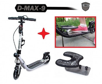 Самокат Scale Sports D-Max-9 USA Білий +【Підставка для дітей】+ LED-ліхтарик