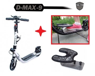 Самокат Scale Sports D-Max-9 Disc Білий (Дискові гальма) +【Підставка для дітей】+ LED-ліхтарик