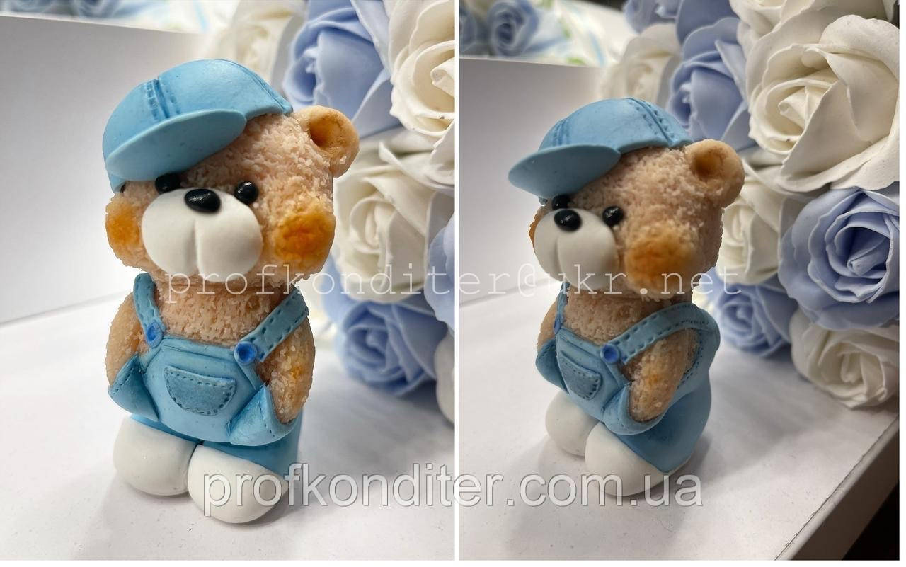 ЕКСКЛЮЗИВ! АВТОРСЬКИЙ Силіконовий Молд для шоколаду, мастики та ізомальт "Мишка в кепці", фото 1