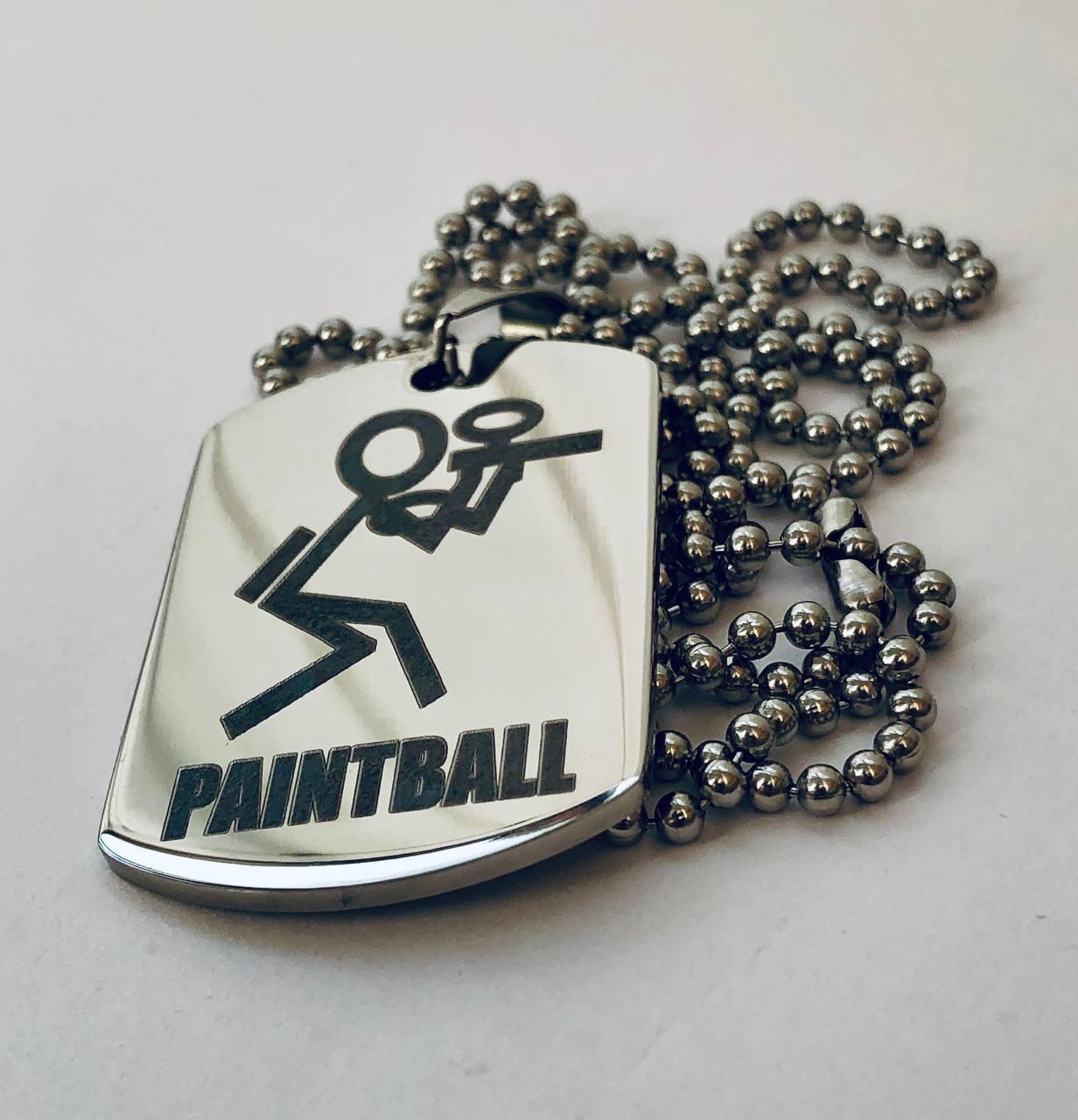 Сувенірний жетон Primo DOG TAG Paintball - Silver