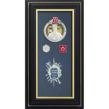 Об'ємне декоративне панно (гальванопластика) під склом "Гетьмани України. Петро Сагайдачний"