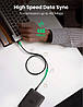 Кабель зарядний Ugreen Mini USB to USB 2.0 1.5 M Black (US132), фото 4